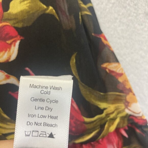 NWT Marybelle Sadie Dress Womens 4X Floral Sleeveless Chiffon Dark Romantic Knee - Picture 14 of 16